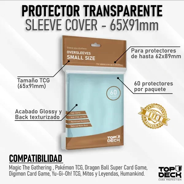 60 Cubre Protectores Small 65x91mm (Oversleeves)