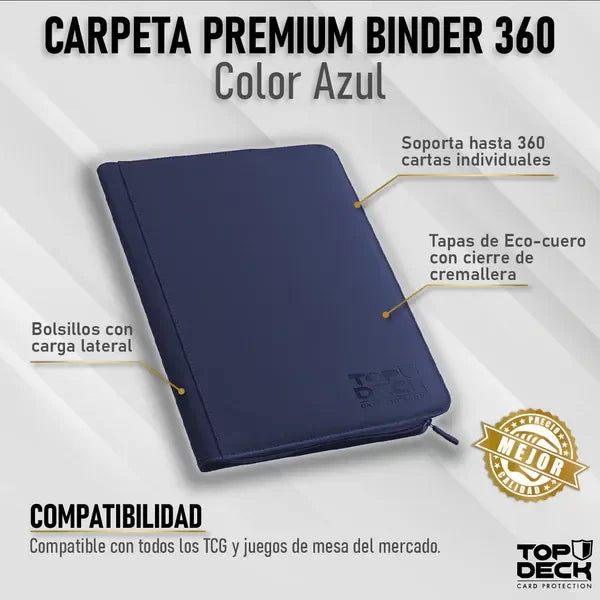 Carpeta Azul Premium - 360 Bolsillos