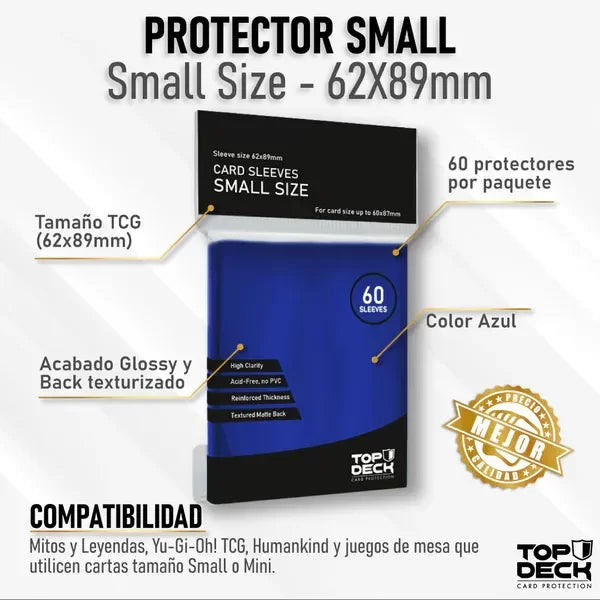 60 Protectores Small 62x89mm Azules