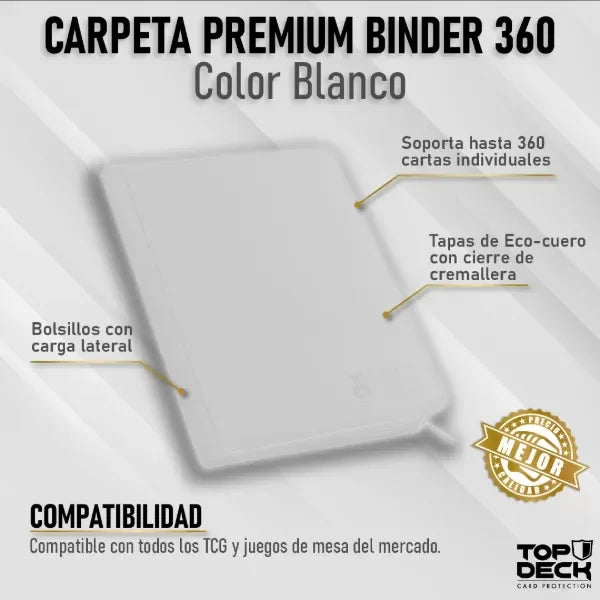 Carpeta Blanca Premium - 360 Bolsillos