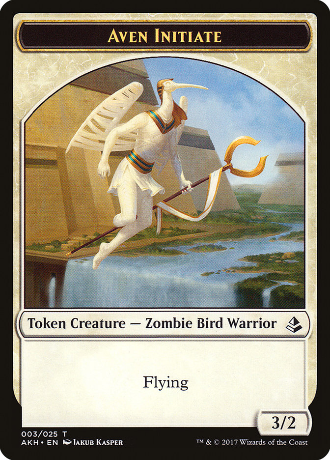 Ficha de Iniciado Aven [Fichas Amonkhet] 