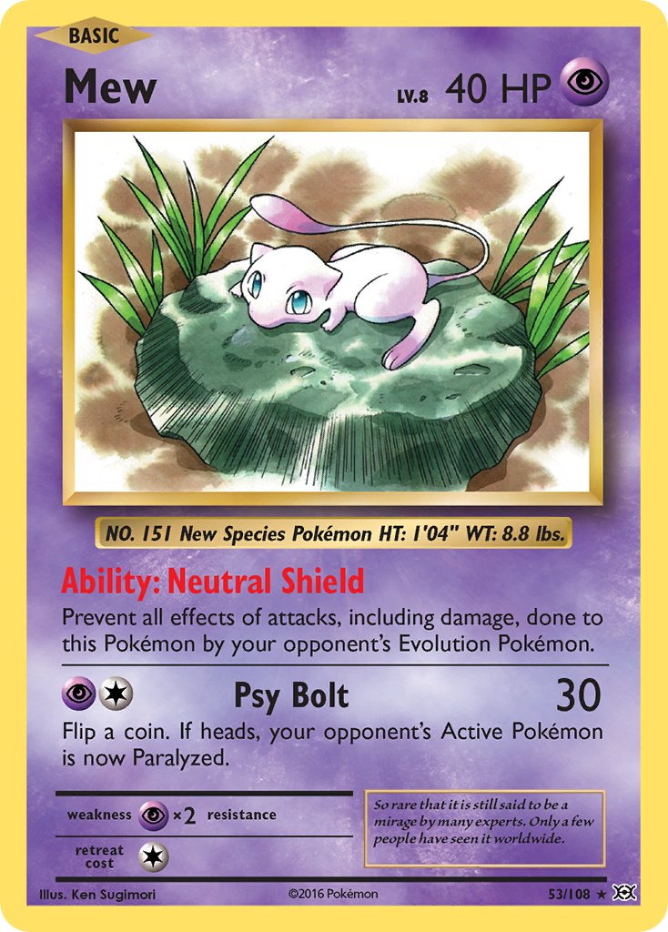 Mew (53/108) (Exclusivo de la baraja temática) [XY: Evoluciones] 