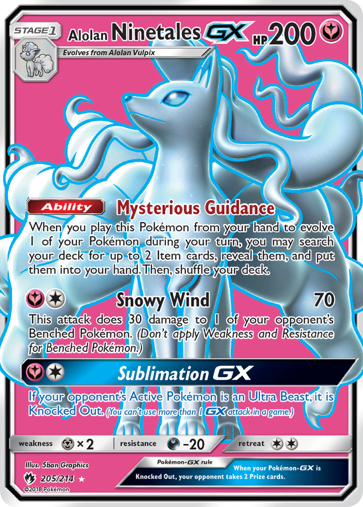 Alolan Ninetales GX (205/214) [Sol y Luna: Trueno perdido] 