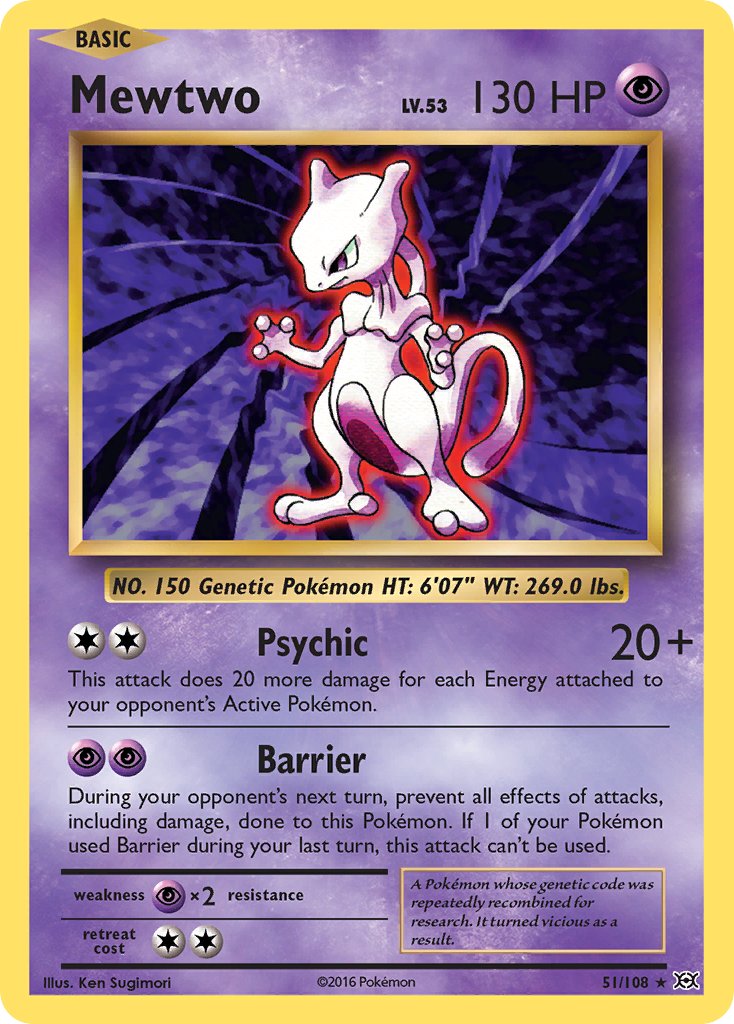 Mewtwo (51/108) (Exclusivo de la baraja temática) [XY: Evoluciones] 