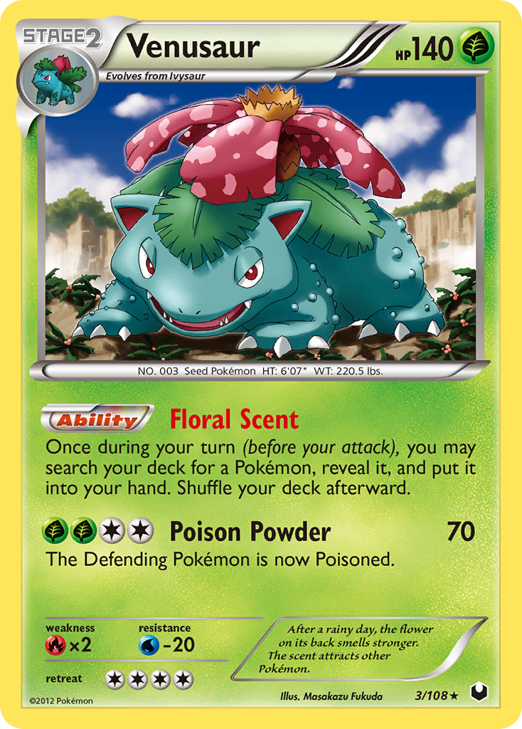 Venusaur (3/108) [Blanco y negro: Exploradores oscuros] 