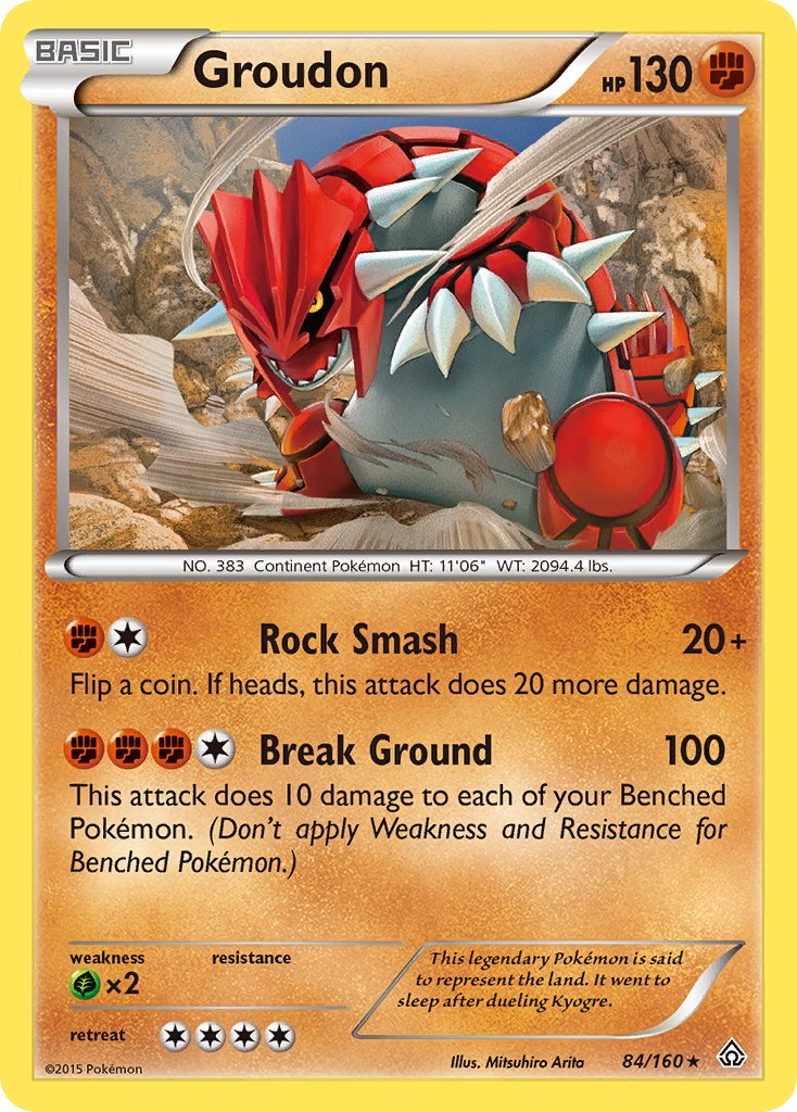 Groudon (84/160) (Exclusivo de la cubierta temática) [XY: Primal Clash] 