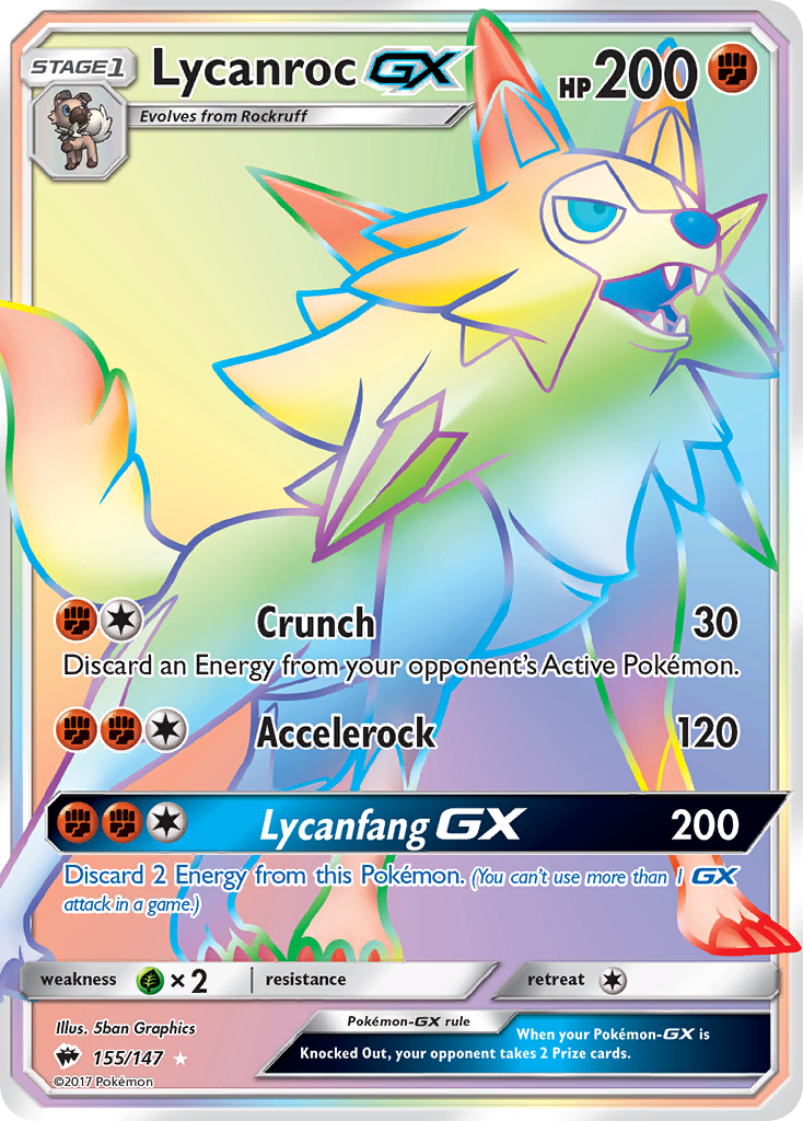 Lycanroc GX (155/147) [Sol y Luna: Sombras ardientes] 