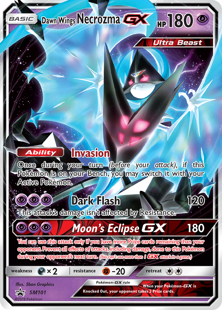 Dawn Wings Necrozma GX (SM101) [Sol y luna: Promociones de Black Star] 