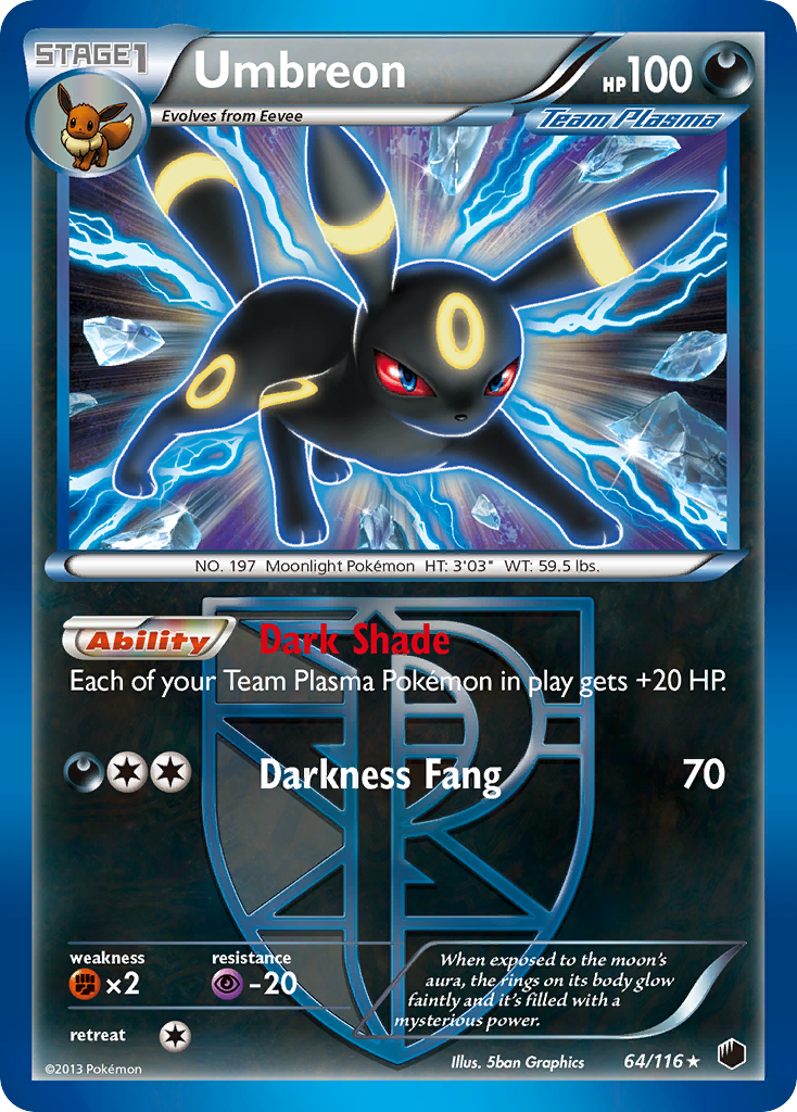 Umbreon (64/116) [Blanco y negro: Plasma Freeze] 