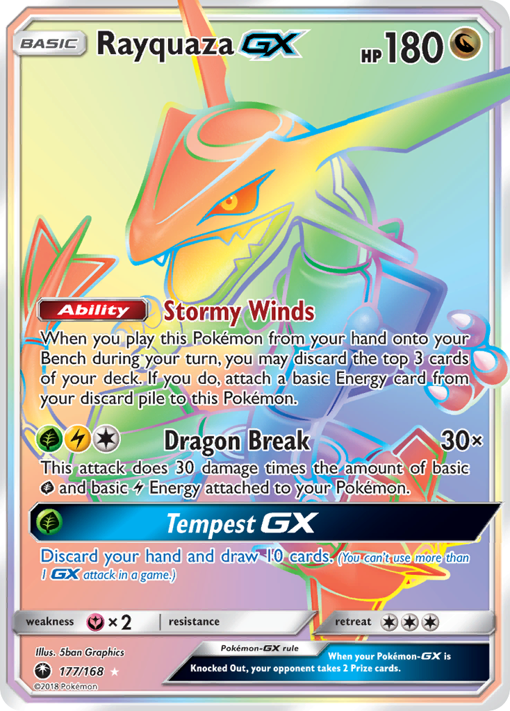 Rayquaza GX (177/168) [Sol y Luna: Tormenta Celestial] 