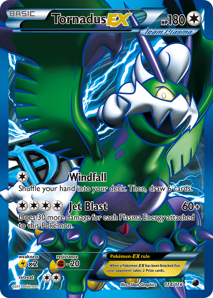 Tornadus EX (114/116) [Blanco y negro: Congelación de plasma] 