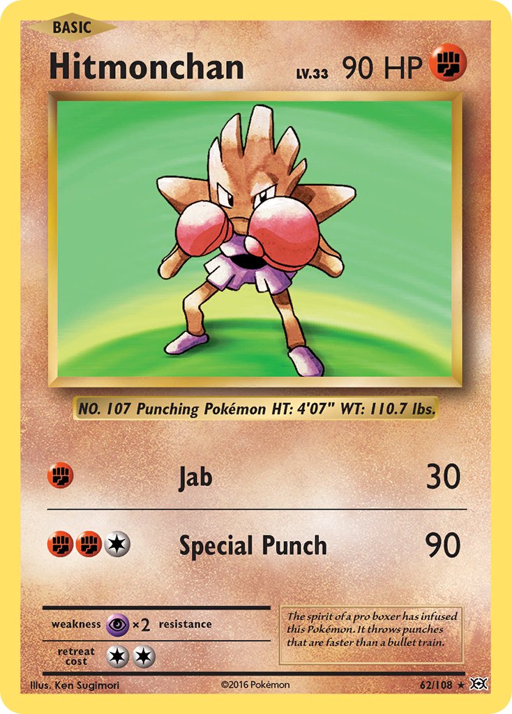 Hitmonchan (62/108) (Exclusivo de la cubierta temática) [XY: Evoluciones] 