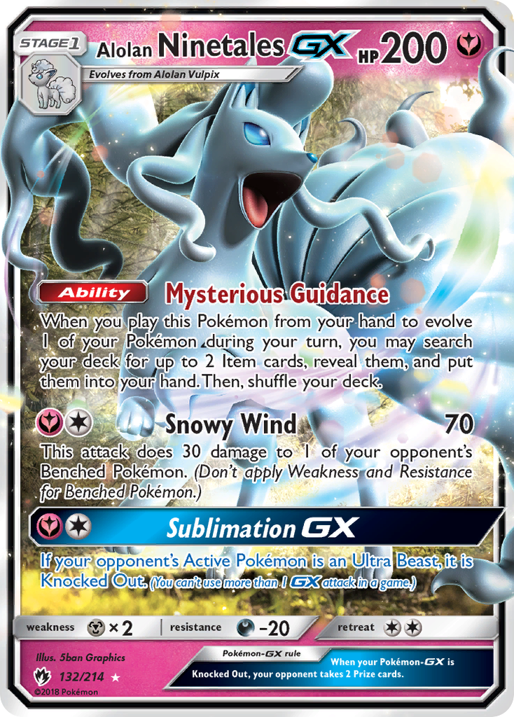 Alolan Ninetales GX (132/214) [Sol y Luna: Trueno perdido] 