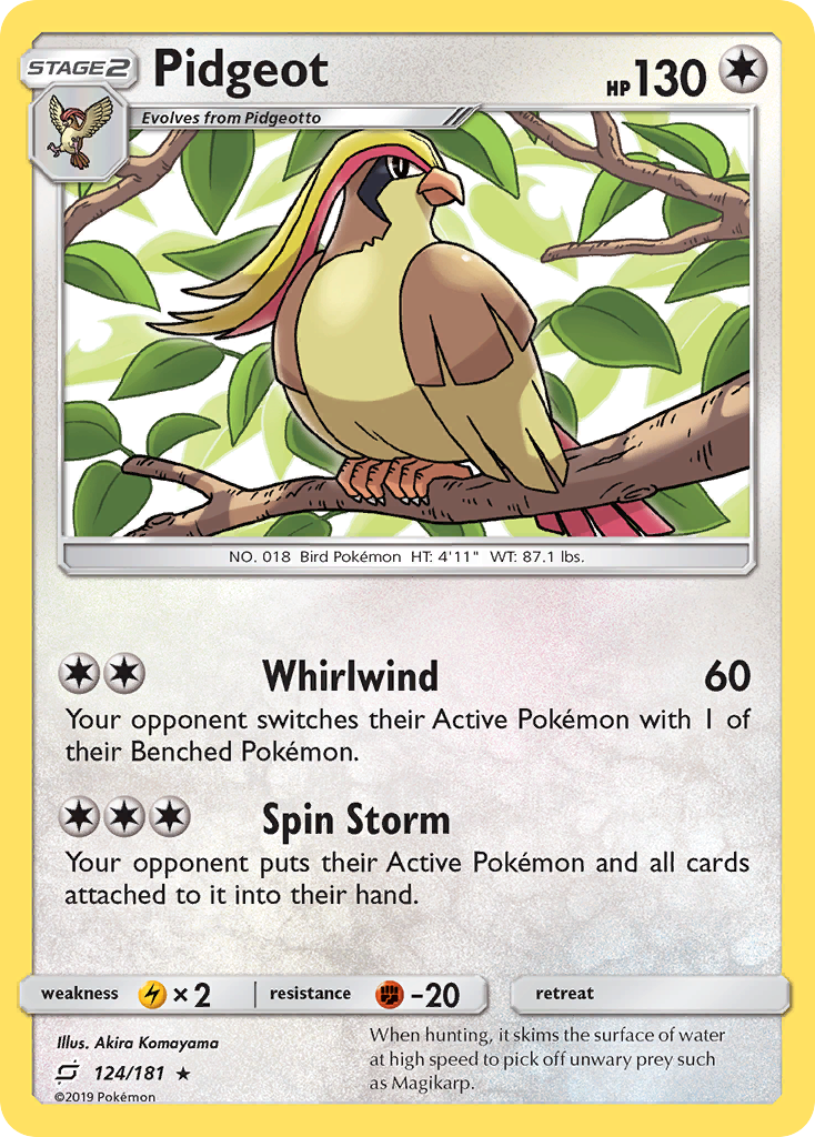 Pidgeot (124/181) [Sol y Luna: forman equipo] 