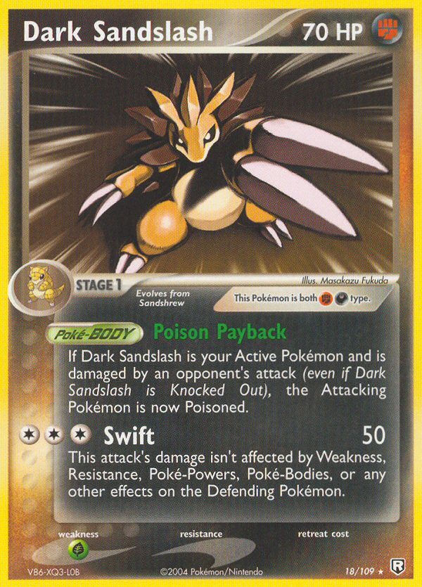 Dark Sandslash (18/109) [EX: El regreso del Team Rocket] 