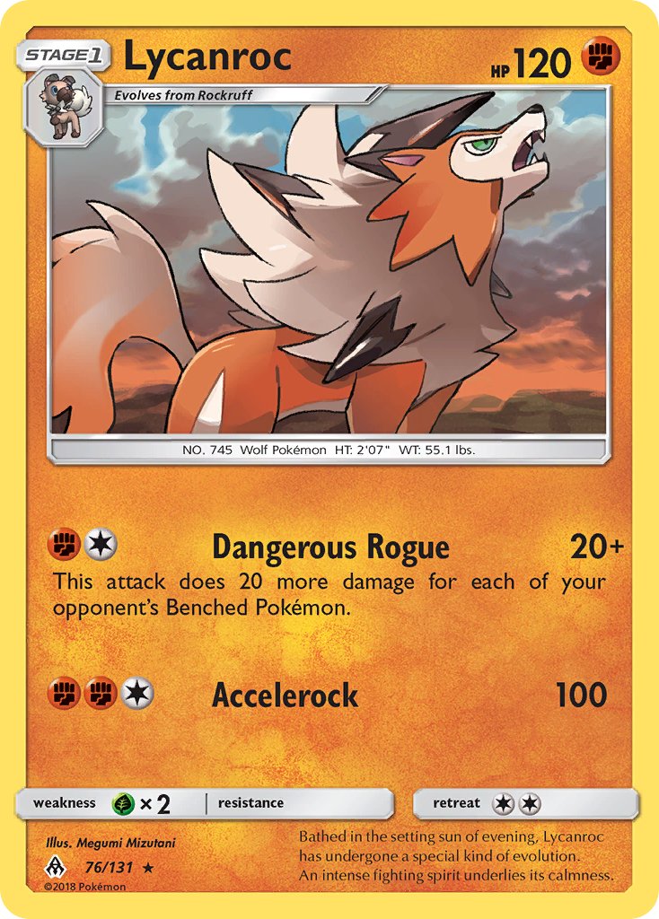 Lycanroc (76/133) (Exclusivo de la cubierta temática) [Sol y Luna: Luz Prohibida] 