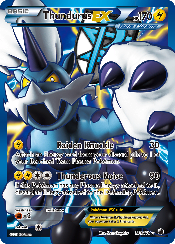 Thundurus EX (110/116) [Blanco y negro: Congelación de plasma] 