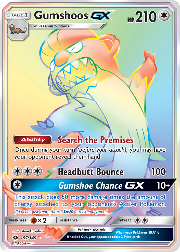 Gumshoos GX (157/149) [Sol y Luna: Conjunto básico] 