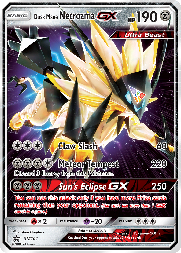 Dusk Mane Necrozma GX (SM102) [Sol y Luna: Promociones de Black Star] 